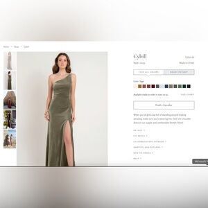 Jenny Yoo One-Shoulder Sage Dress